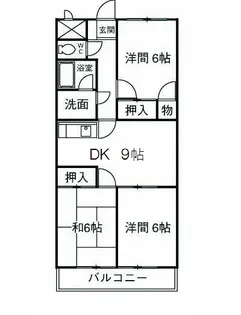 AMOUR MIWA【3階】の間取り