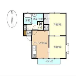 サンハイツアーデルⅤ【1階】の間取り