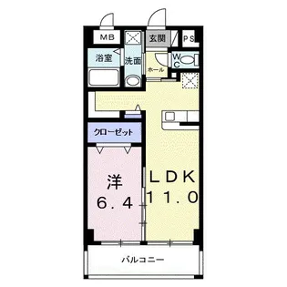 インテグラル我如古【4階】の間取り
