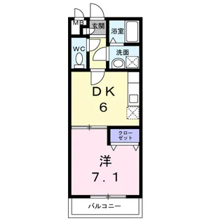 アンプルールリーブルWing【1階】の間取り