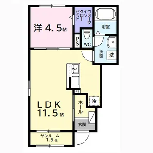 エレガンスロワイエ【1階】の間取り