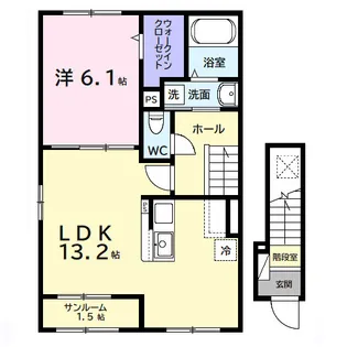 エレガンスロワイエ【2階】の間取り