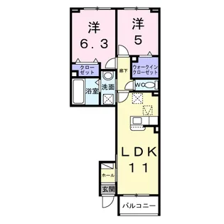 アクア A【1階】の間取り