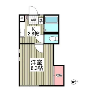 シティーハイツC【1階】の間取り