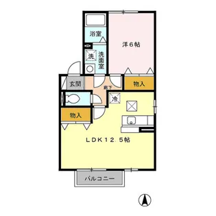 イヴェール A【1階】の間取り