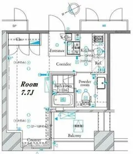 ザ・タワー芝浦【7階】の間取り