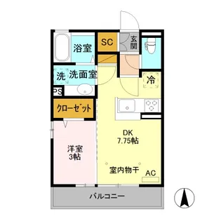 ボン ペジーブル【2階】の間取り