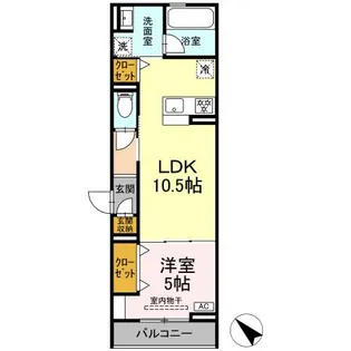 D crest 中之郷2丁目【3階】の間取り