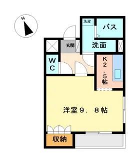 シェルル万場【1階】の間取り