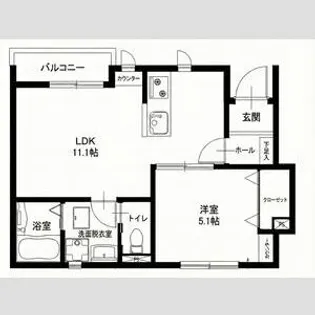 Ⅱ 1号棟【103号室】の間取り