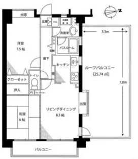 クリオ日野弐番館【3階】の間取り