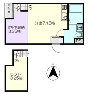 ピアチェーレ新栄【101号室】の間取り