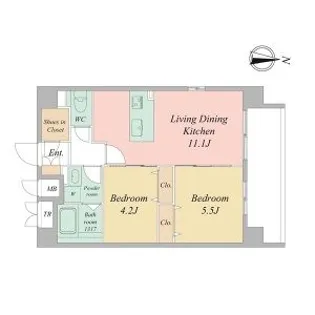 LiveCasa千本今出川【4階】の間取り