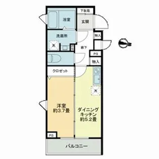 クラリティア池上【5階】の間取り