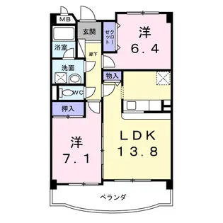 フォンテーヌ【1階】の間取り
