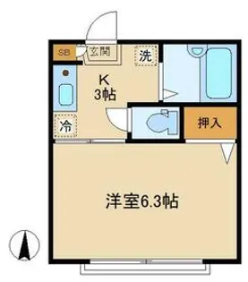 パークサイド大倉山【1階】の間取り