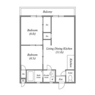 ハイツ最上【2階】の間取り