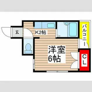 ロックウェル弁天【3階】の間取り