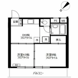 エコーハイツ豊永【3階】の間取り