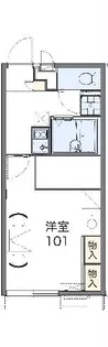 レオパレス上流【101号室】の間取り