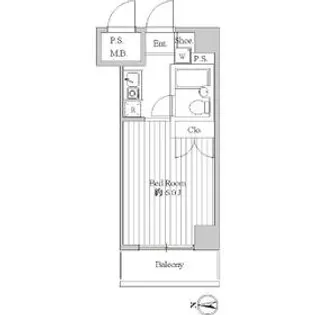 スペーシア池上【5階】の間取り
