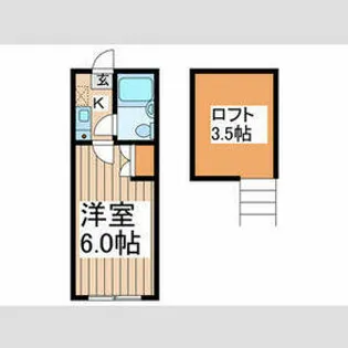 アスコット西国立【1階】の間取り