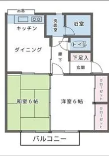 ハッピーレジデンス【2階】の間取り