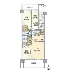 グランドメゾン汐路【5階】の間取り