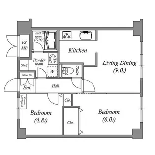 DeLCCS亀戸Ⅱ【6階】の間取り