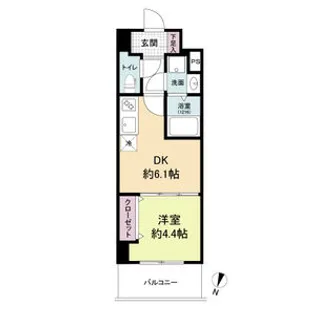 ライブガーデン江坂Ⅸ【4階】の間取り