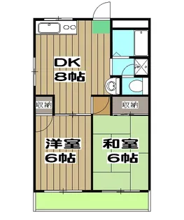離宮ガーデンハイツ【2階】の間取り