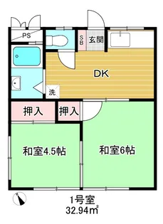 パレーシャル田園【1階】の間取り