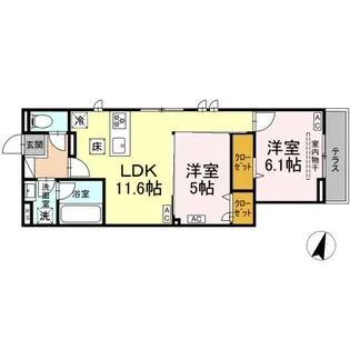 セレスティア扇VII【1階】の間取り