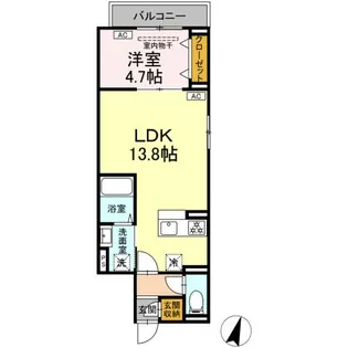 セレスティア扇VII【2階】の間取り