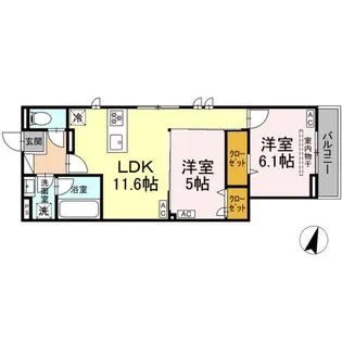 セレスティア扇VII【3階】の間取り