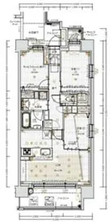 エスリード箕面船場阪大前【5階】の間取り