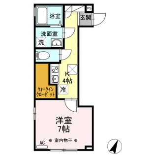 エクセル・フラット【1階】の間取り