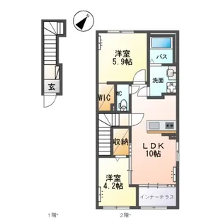 アンソレイユ26【2階】の間取り