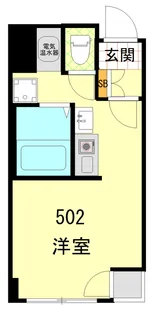 ハイツ横浜【502号室】の間取り