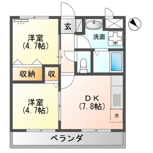 ベイサイド・ハウス【1階】の間取り