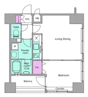 レジディア広尾南【9階】の間取り