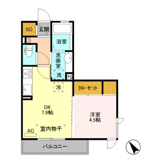 グランポワール 住居【2階】の間取り