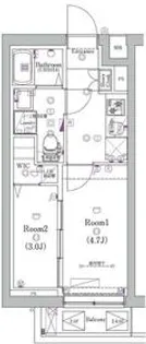 ガリシア矢口渡【4階】の間取り