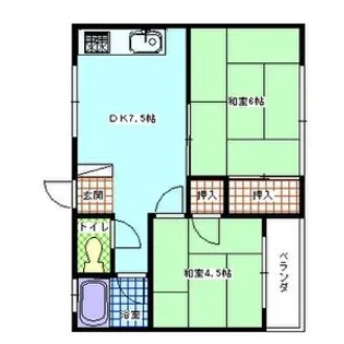 ハイツ国立【2階】の間取り