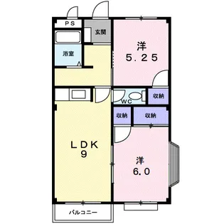 エルディム西町東【2階】の間取り