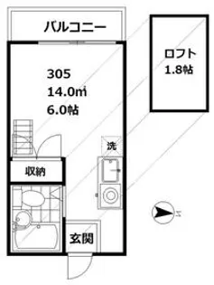 パソム西馬込【3階】の間取り