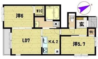 アムール久喜A棟【1階】の間取り