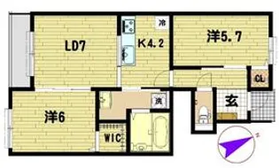 アムール久喜A棟【1階】の間取り