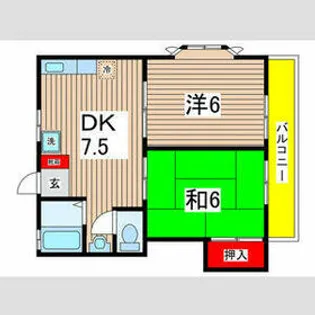 小林ハイツ【201号室】の間取り