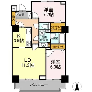 アコール北千住【9階】の間取り